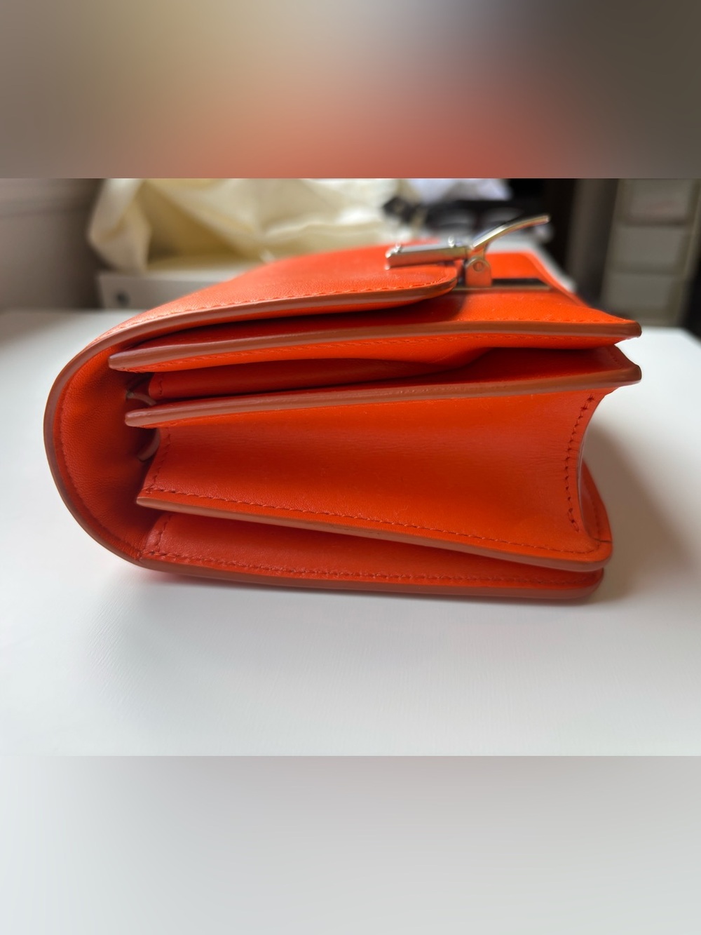2017 Céline Classic Box Bag Orange crossbody - Picture 5 of 15